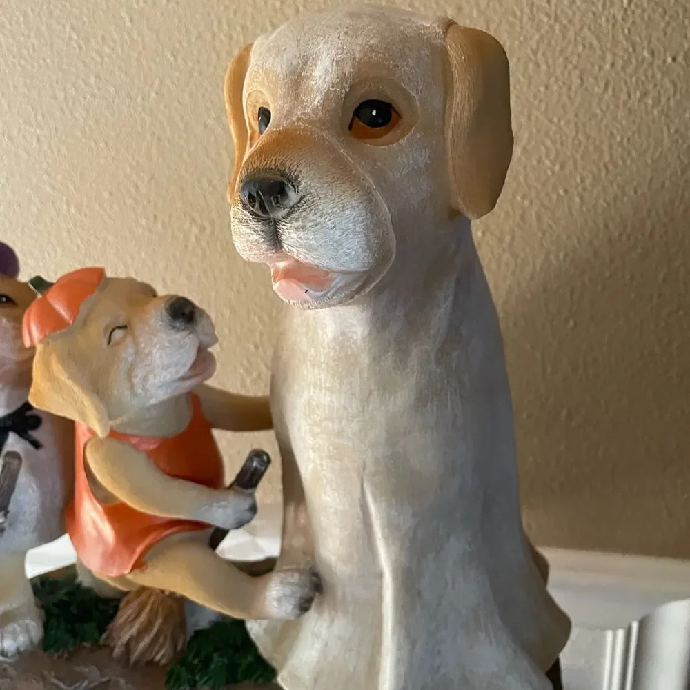 Hay and Harvest Golden Retriever Halloween Decoration Indoor Outdoor CUTEEE!